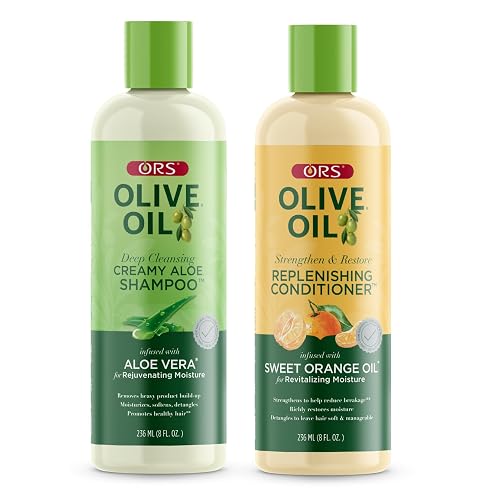 ORS Olive Oil Shampoo & Conditioner with Aloe Vera & Orange Oil for Moisture, Strengthen & Restore 2 Piece Set Beauty & Personal Care ORS