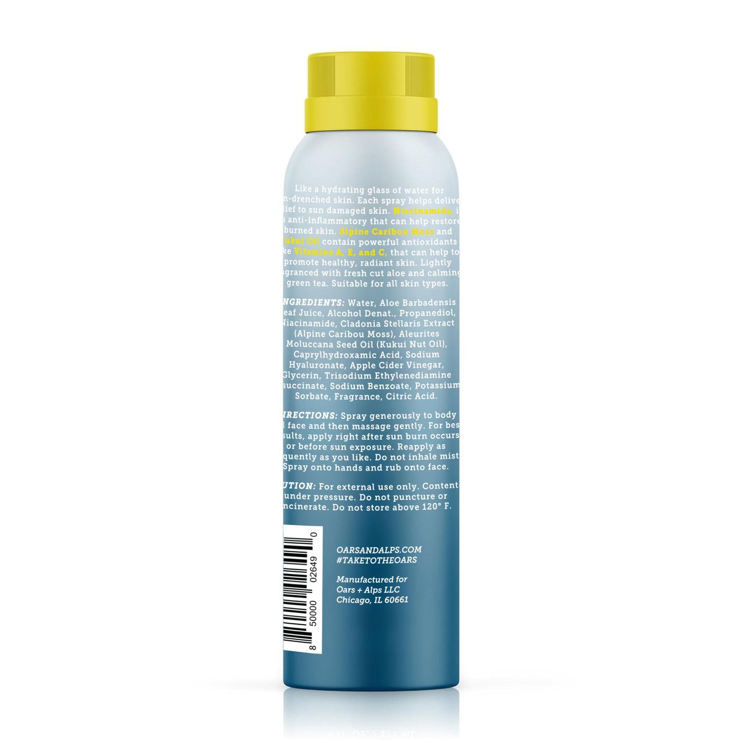 Oars + Alps After Sun Spray, After Sun Care Spray with Aloe Vera, Kukui Oil & Niacinamide & Green Tea Scent to Naturally Cool Skin, Hydrating Beauty & Personal Care Oars + Alps