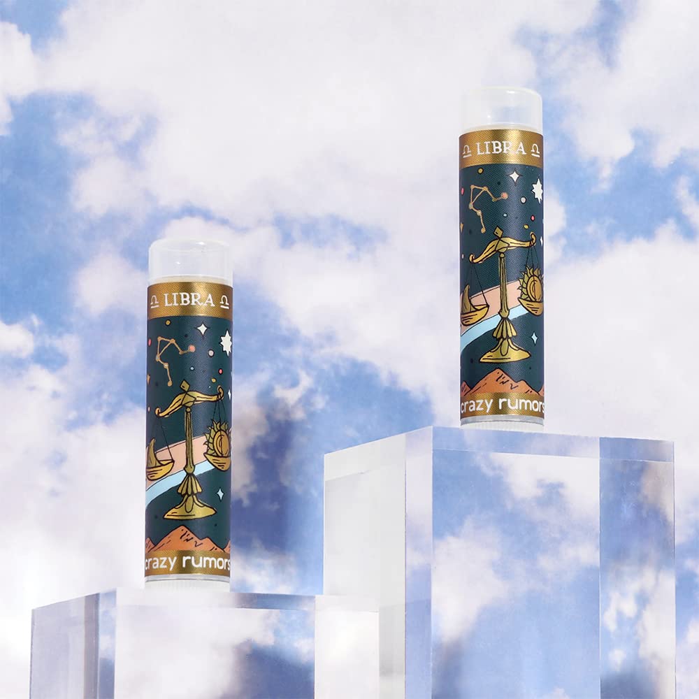 Crazy Rumors Libra Zodiac All Natural, Plant Based Lip Balm to Moisturize and Nourish your Lips - Air Blend Beauty and Personal Care Crazy Rumors