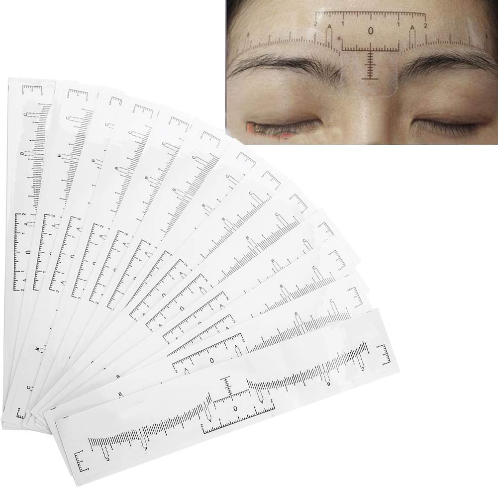Eyebrow Ruler, 50Pcs Disposable Adhesive Eyebrow Sticker, Eyebrow Ruler Makeup Sticker Makeup Tool For Makeup Measurement Beauty & Personal Care Alucy