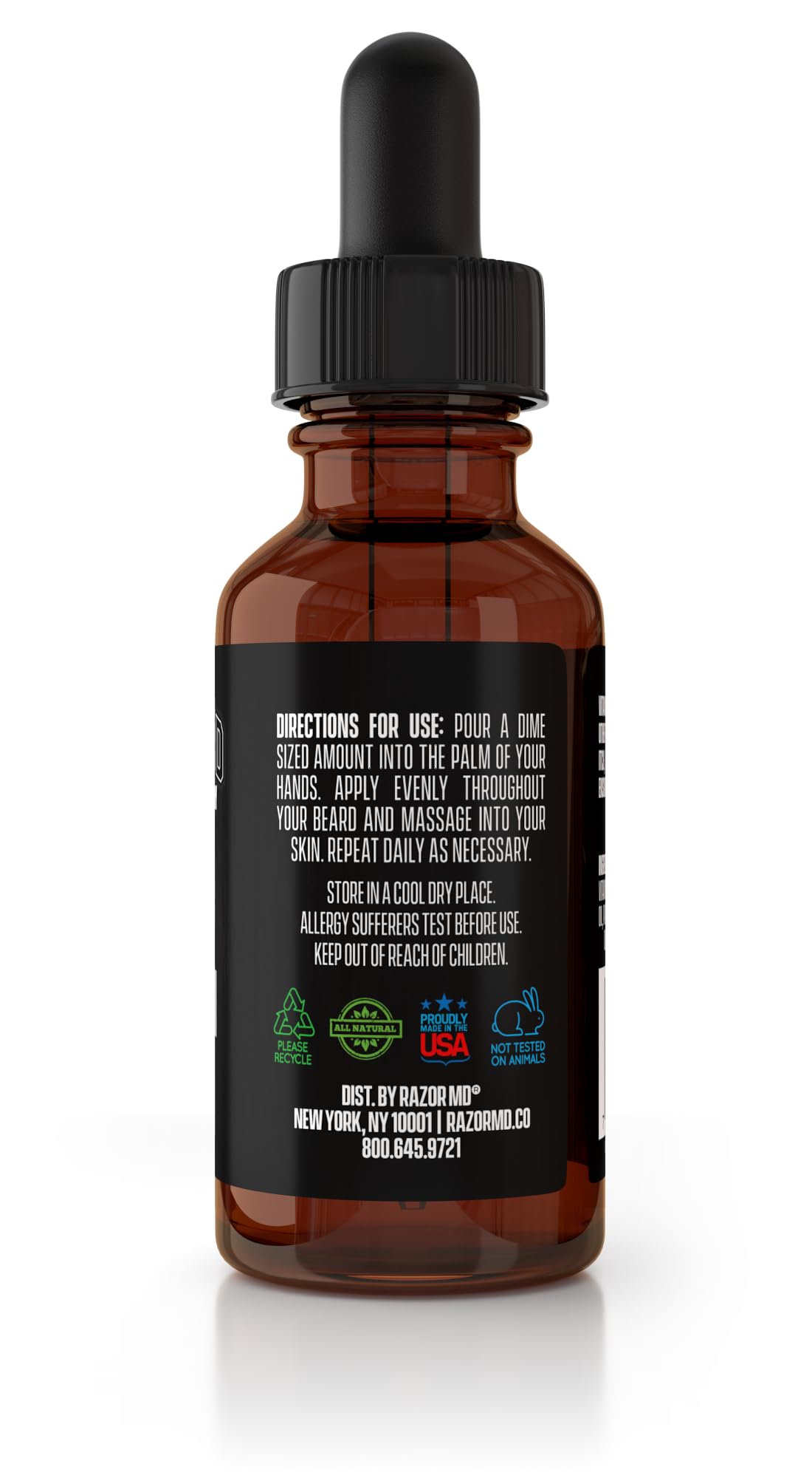 Razor MD Natural Beard Oil for Men with Fast Absorbing Formula and Non-Greasy Finish, Sandalwood Scent, 1oz Beauty and Personal Care Razor MD