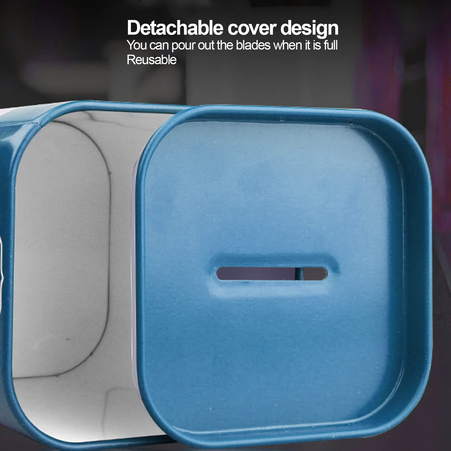 Blade Disposal Case, Razor Blade Bank, Iron Blade Disposal Case, Iron Detachable Cover Large Capacity Razor Blade Bank Storage Container Waste Blades Beauty and Personal Care Betued