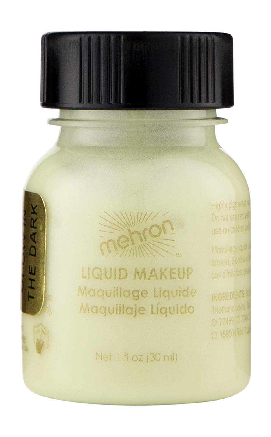 Mehron Makeup Liquid Makeup | Face Paint and Body Paint Perfect for Halloween, Cosplay I Air Brush Compatible (1 oz) (GLOW-IN-THE-DARK) Beauty & Personal Care Mehron