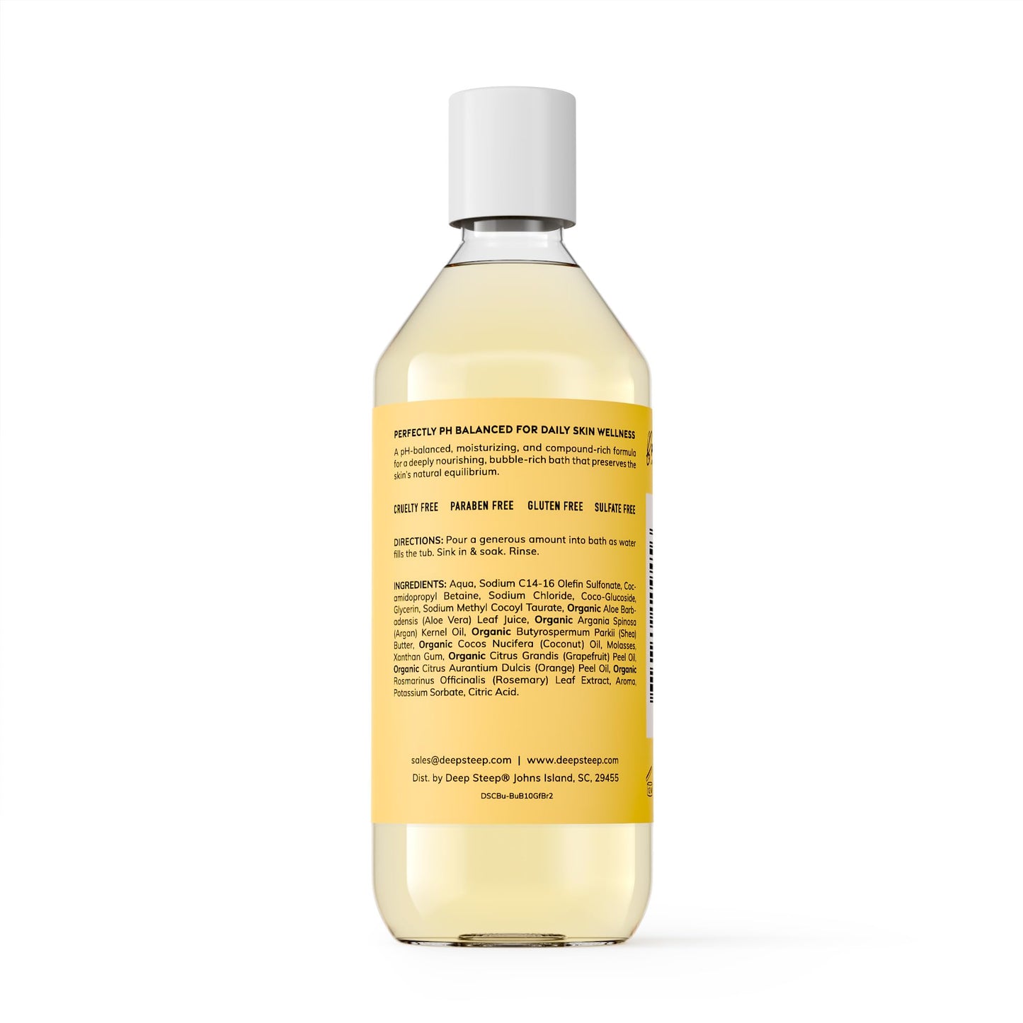 Deep Steep Bubble Bath, Grapefruit Bergamot, 10 oz - Soothing Soak with Shea Butter, Argan Oil, Aloe Vera & Coconut Oil - Vegan, Sulfate-Free Beauty and Personal Care Deep Steep