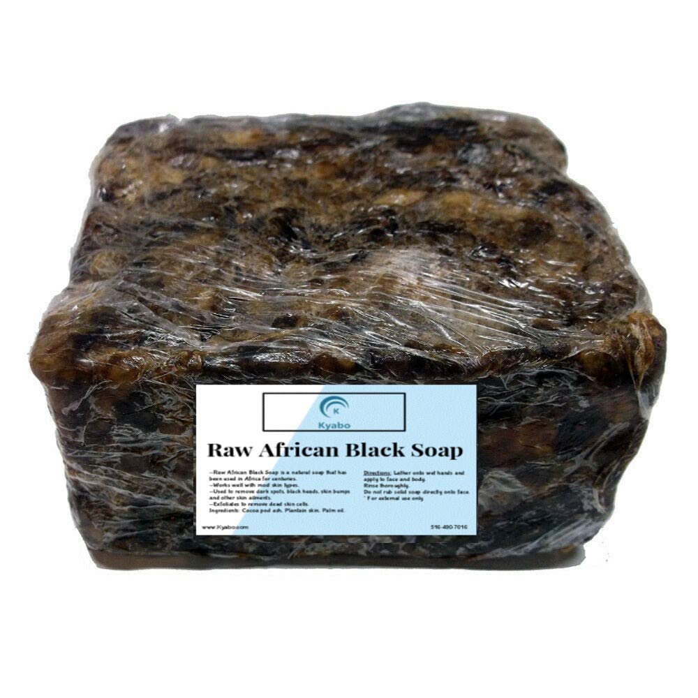Raw African Black Soap 10 lb. - 100% Pure Natural Organic From Ghana | Body Wash, Face Cleanser, Hair & Soap Bulk Beauty & Personal Care Kyabo