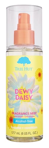 Tree Hut Dewy Daisy Hair & Body Mist, Hydrating & Alcohol-Free Body Spray, Fragrance with Velvety Florals & Fresh Green Notes, Alcohol-Free Formula, Beauty & Personal Care Tree Hut