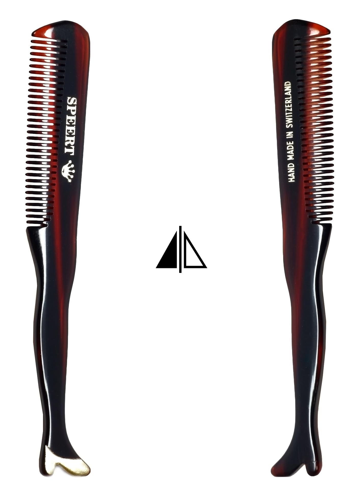 Speert #1619 Handmade Wide Tooth Mustache Comb - Small Tortoise Havana Acetate, Coarse Hair Pocket Sized Grooming Tool, Tangle Free Straightener Beauty & Personal Care Speert