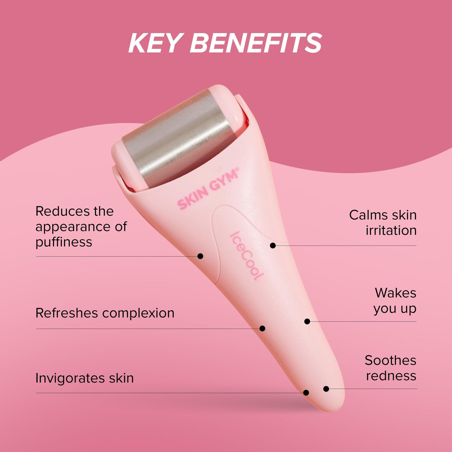 SKIN GYM IceCool Ice Roller, Stainless Steel Cryo Facial Tool for Puffiness and Redness Relief Beauty & Personal Care SKIN GYM