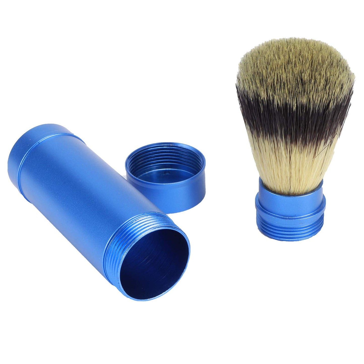Beard Brush, Shaving Brush, Men Portable Beard Brush Travel Foaming Shaving Brush Grooming Tool Aluminum + Brush Hair Material, Beard Brush Beauty and Personal Care Fafeicy