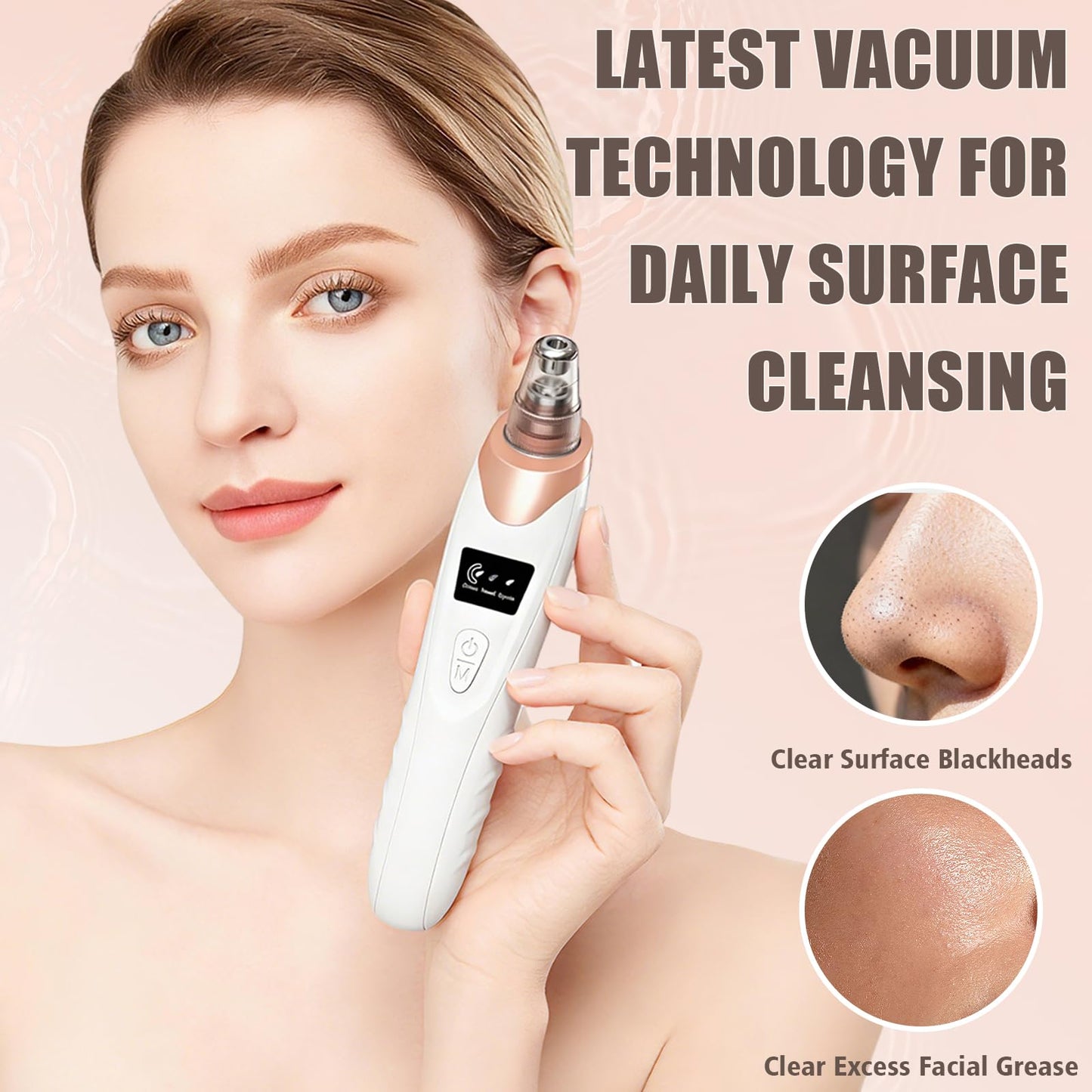 2026 Blackhead Remover Pore Vacuum,Facial Pore Cleaner-5 Suction Power,5 Probes,USB Rechargeable Blackhead Vacuum Kit Electric Pore Vacuum Tool Beauty and Personal Care Gackoko