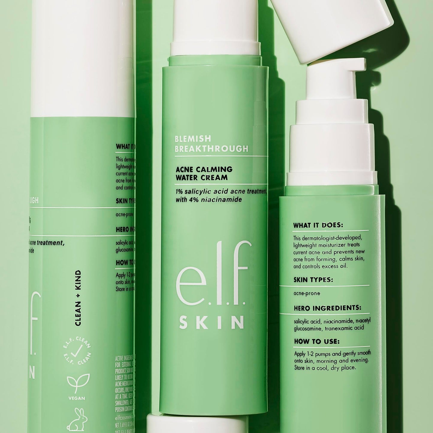 e.l.f. SKIN Blemish Breakthrough Calming Water Cream, Lightweight Blemish-Fighting Face Moisturiser, Prevents New Blemishes & Calms Skin Beauty & Personal Care e.l.f.