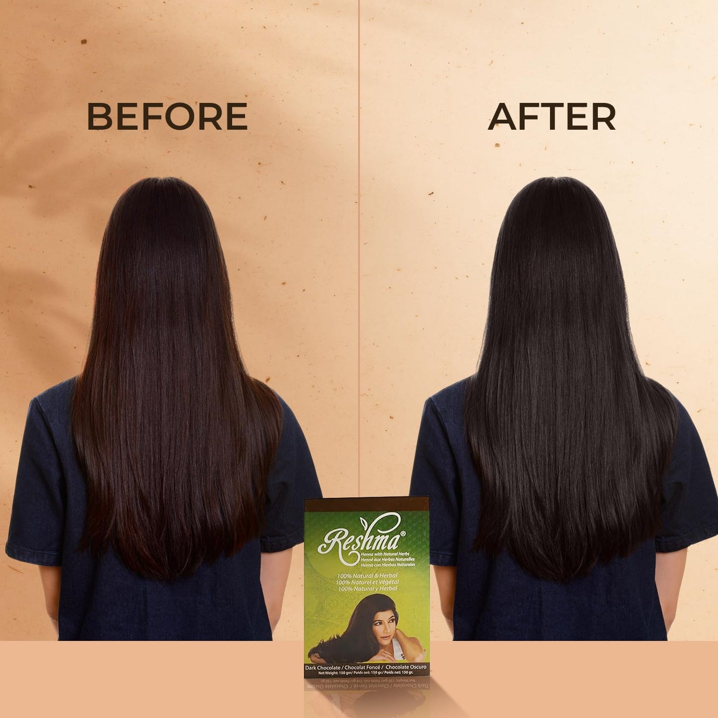 Reshma Beauty Ayurvedic Henna Hair Color Blend - Henna & Indigo with Herbal Extracts - Natural Deep Brown/Dark Chocolate Hair Color for Gray Blending Beauty & Personal Care Reshma Beauty