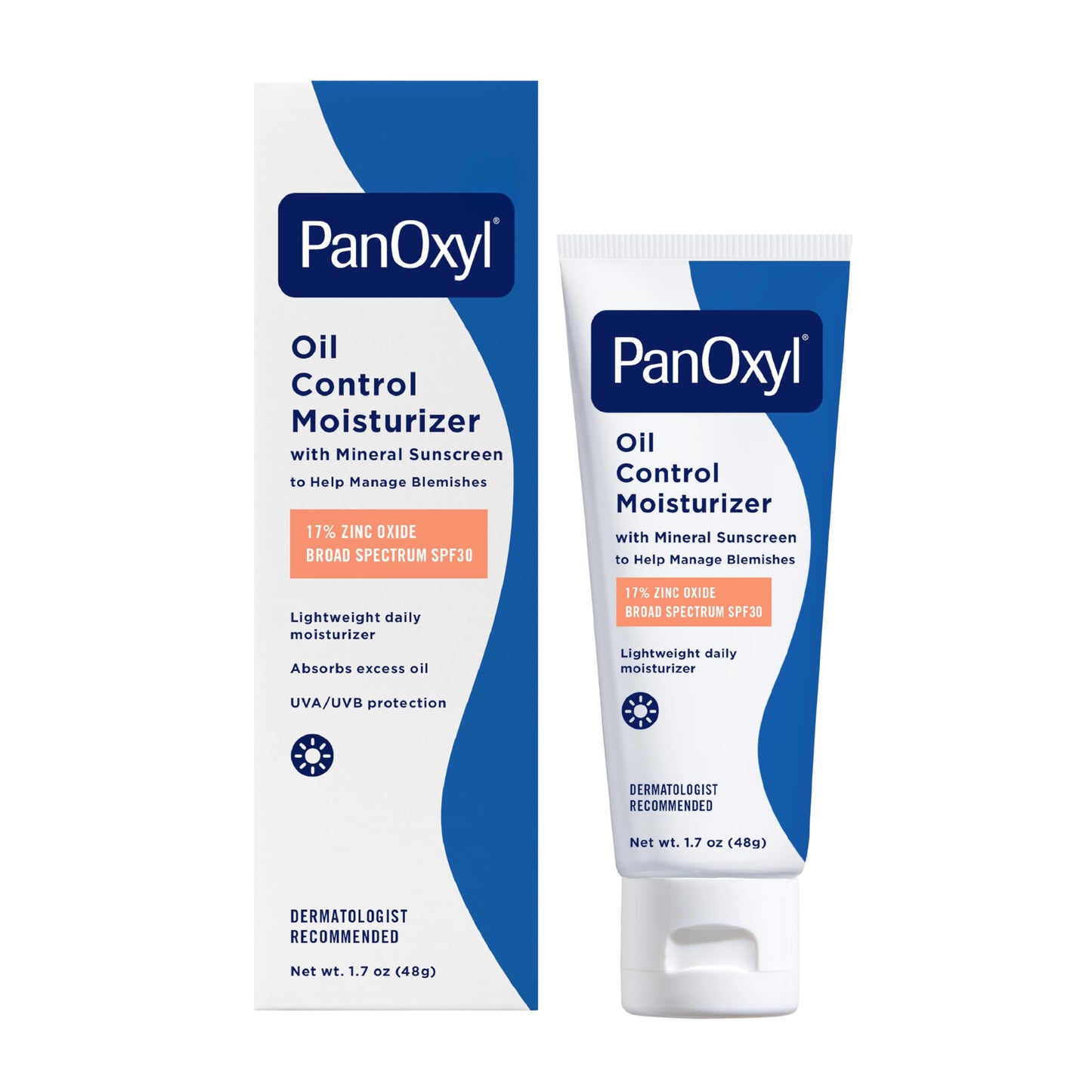 PanOxyl AM Oil Control Moisturizer, NEW Sheer Formula, Absorbs Excess Oil and Reduces Shine, with Mineral Sunscreen for Acne Prone and Oily Skin - SPF Beauty & Personal Care PanOxyl