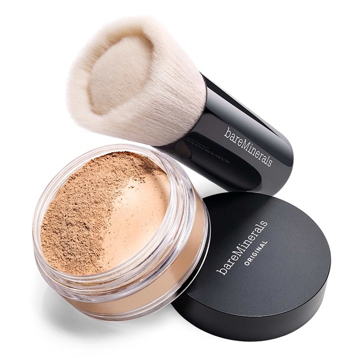 bareMinerals Beautiful Finish Foundation Brush, Foundation Blending Brush, Holds Loose Powder Foundation, Build Coverage, Synthetic Fibers, Vegan Beauty & Personal Care bareMinerals