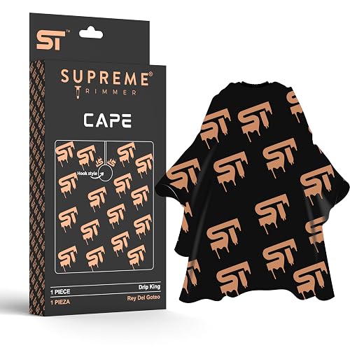 Supreme Trimmer Premium Barber Cape | Professional Hair Stylist Waterproof, Hook Closure Cape; Salon, Barber, or Home Use | Drip King Beauty & Personal Care Supreme Trimmer