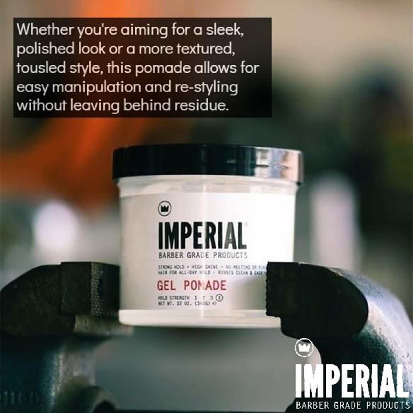 Imperial Barber Grade Products | Gel Pomade, 12 oz | Strong Hold | High Shine | Water-Based | Easy to Wash Out | Heat Resistant | All-Day Hold Beauty & Personal Care Imperial Barber Grade Products