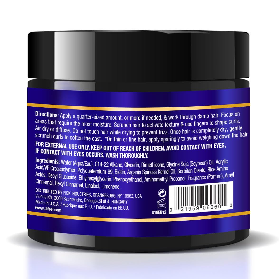 Difeel Curl Defining Styling Soufflé with Biotin 12 oz. - Nourishing Curl Defining Souffle for Wavy Hair, Curly Hair & Coils Beauty & Personal Care Difeel