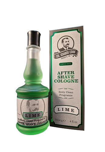 Colonel Ichabod Conk Lime After Shave Cologne 4 Fl. Oz. Glass Bottle Aftershave Beauty & Personal Care Colonel Conk