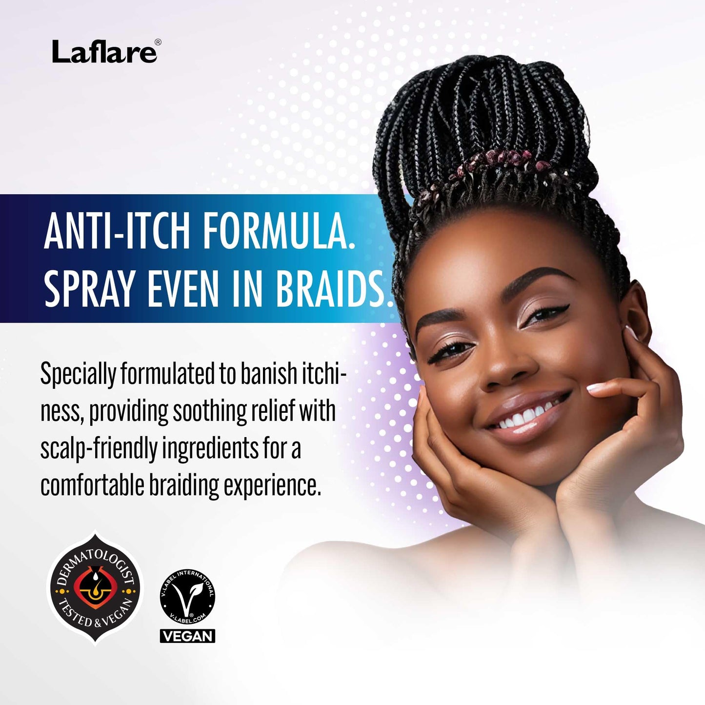 Laflare Cooling Spray for Braiding, Wig & Weaving. Instantly Reduce Temperature & Relief Itchy Scalp and Skin, Vegan(Biotin, Tea Tree, Castor Oil) 80 Beauty & Personal Care Laflare