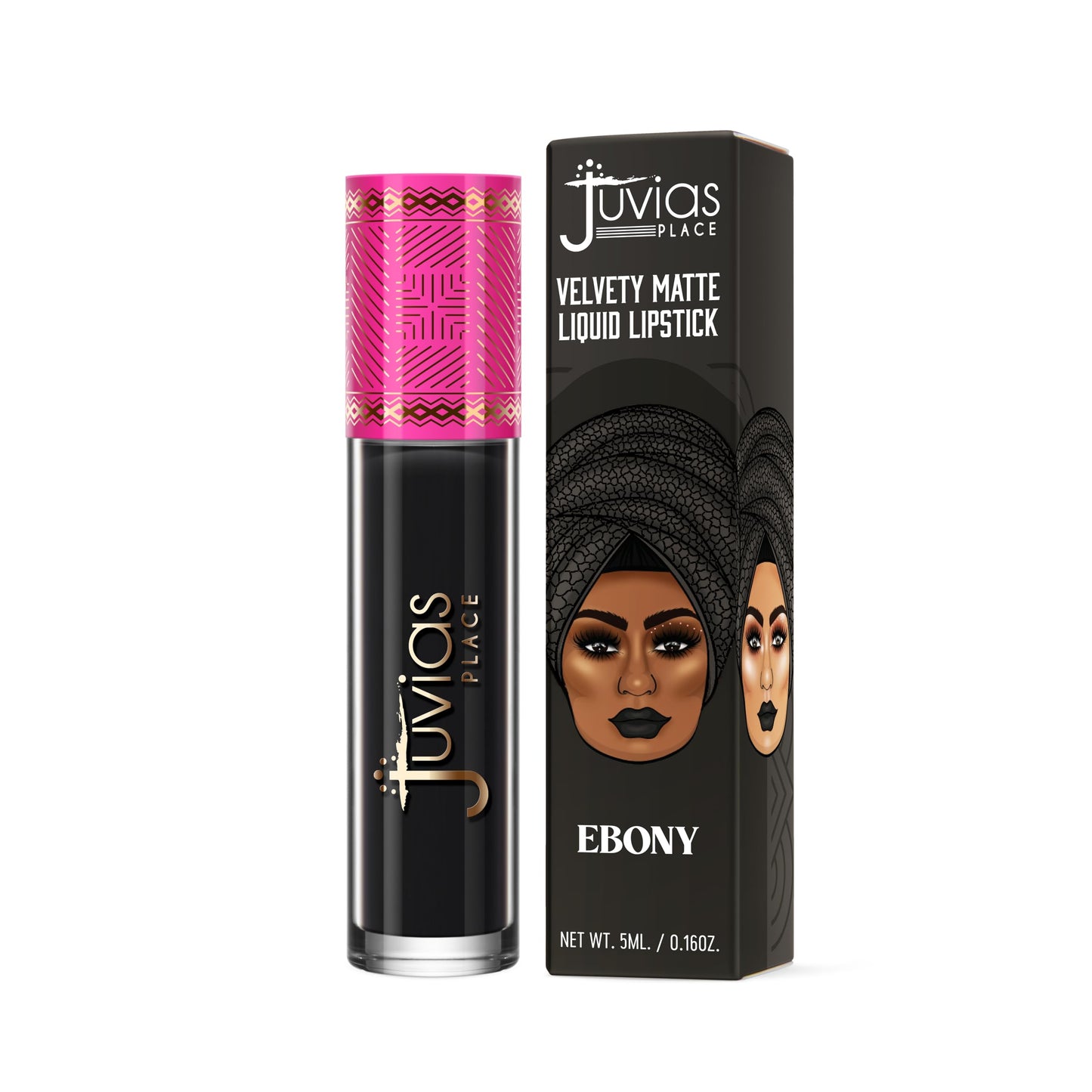 Juvia's Place Velvety Matte Liquid Lipstick Ebony - Hydrating, Long-Wearing, Velvety Soft & Feather Light - Hyperpigmented Creamy Matte Lipstick for Beauty & Personal Care Juvia's Place