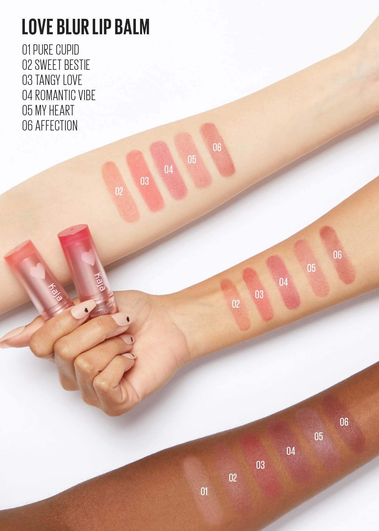 Kaja Love Blur Lip Balm - 02 Sweet Bestie - Soft & Comfort Semi-Matte Blurring Daily Color - Shea Butter, Avocado Oil, Citrus Unshiu Peel Extract Beauty and Personal Care Kaja