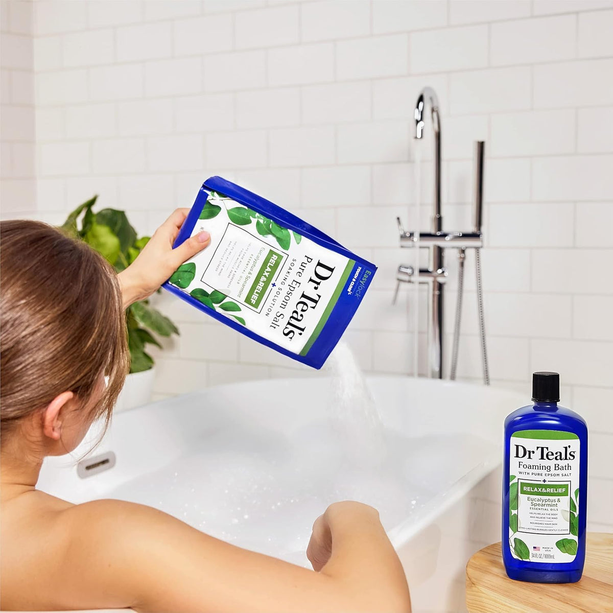 Dr Teals Soaking Solution, Epsom Salt, Relax, Eucalyptus Spearmint, 3 Pound (Pack of 4) Beauty and Personal Care Dr Teal's