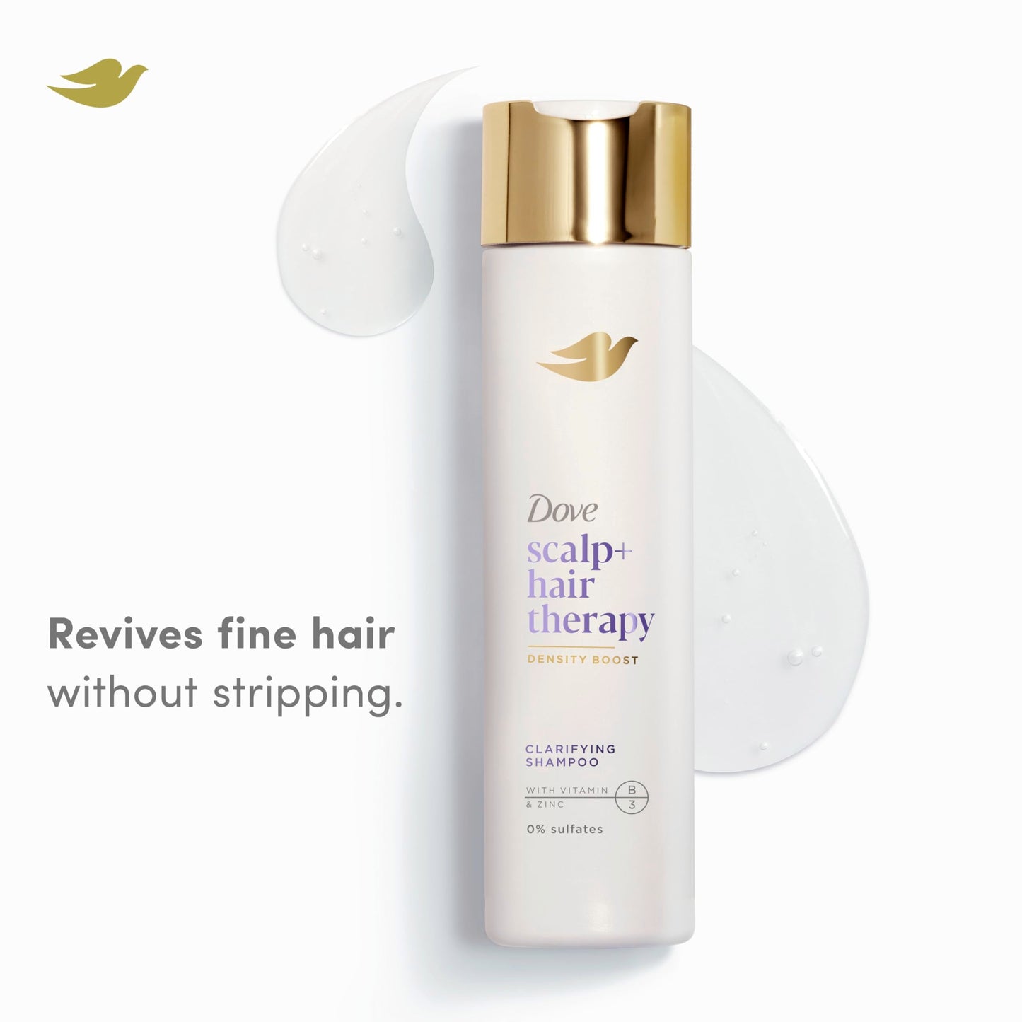 Dove Density Boost Clarifying Shampoo Scalp + Hair Therapy for Gentle Cleansing, with Vitamin B3, Zinc and 0% sulfates, 9.25 oz Beauty & Personal Care Dove