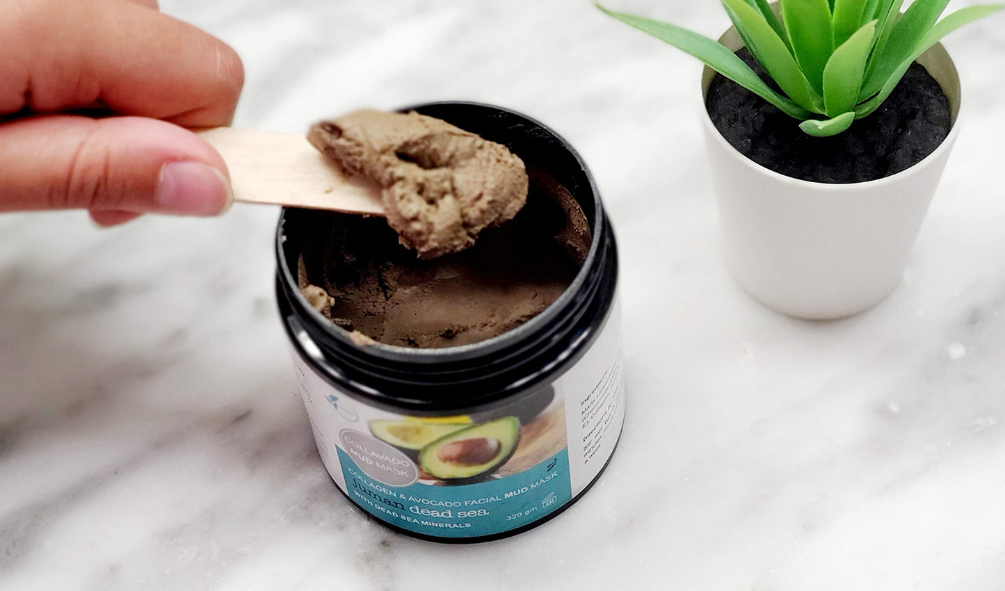 Reveal Naturals All Natural Juman Dead Sea Mud Mask infused with Avocado & Dead Sea Minerals 11.9 oz. Minimizes Pores. Tone Skin. Reduces Excess Beauty & Personal Care Reveal Naturals