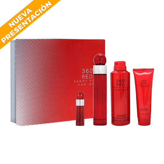 Perry Ellis Fragrances 360 Red 4 Piece Gift Set for Men