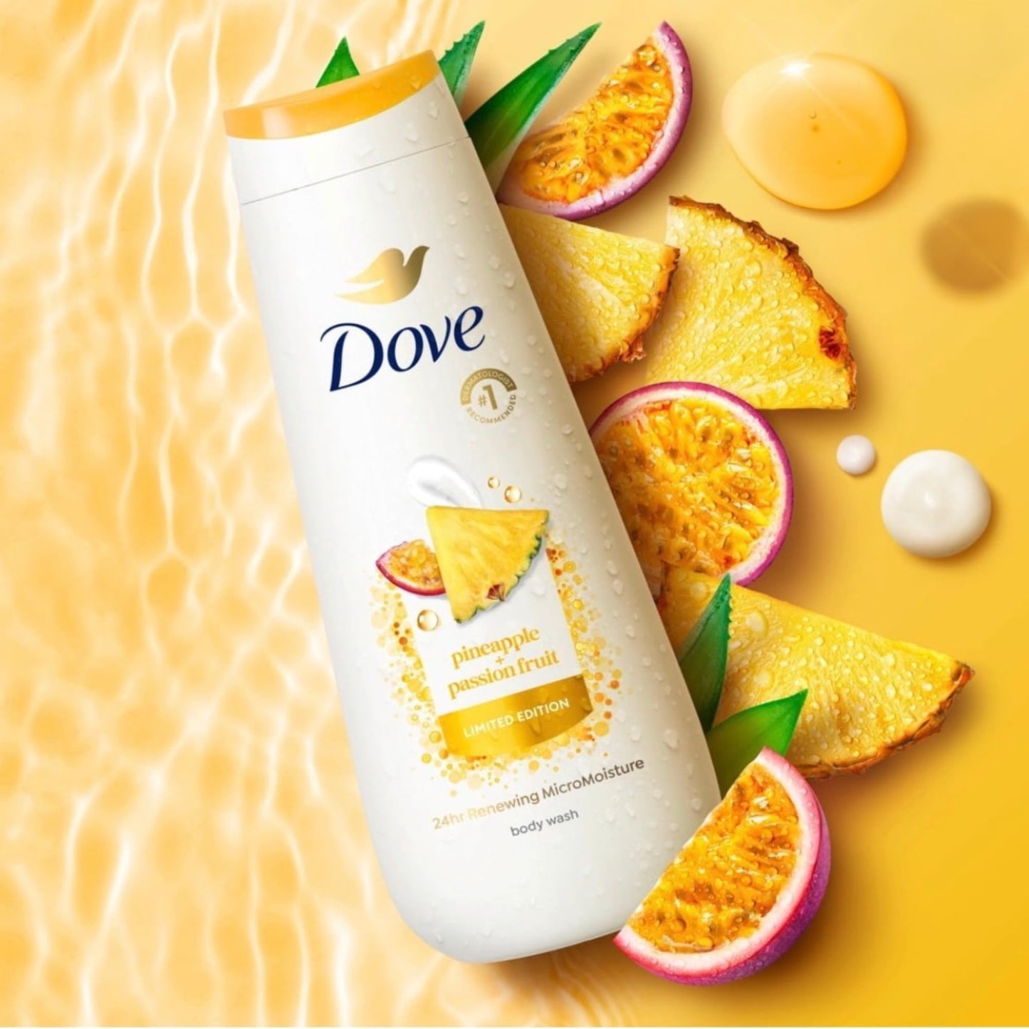 Dove Body Wash, Pineapple + Passion Fruit Scent, 24hr Renewing MicroMoisture, Limited Edition, 20 fl oz, 2 Pack Beauty & Personal Care Dove