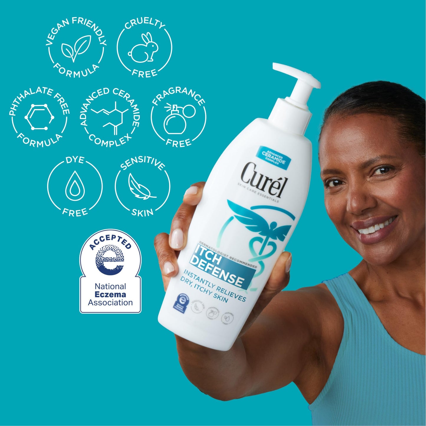 Curel Itch Defense Calming Body Lotion, Moisturizer for Dry, Itchy Skin, Body and Hand Lotion, with Advanced Ceramide Complex, Pro-Vitamin B5, Shea Beauty & Personal Care Curel
