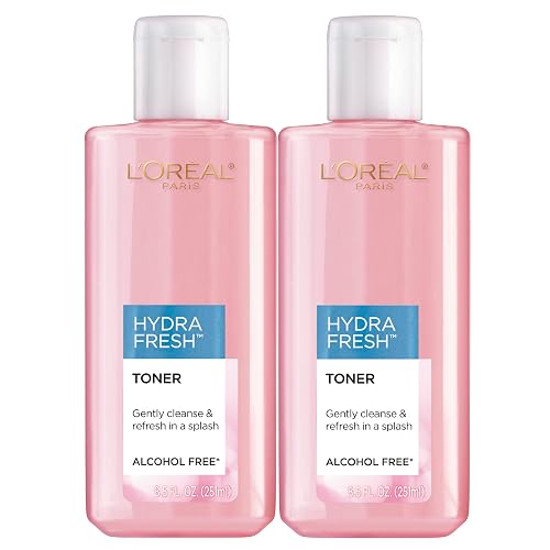 L'Oreal Paris Skincare HydraFresh Toner Face Toner with Pro-Vitamin B5 for a Smoother, Brighter Complexion, 2 Count Beauty & Personal Care L'Oreal Paris