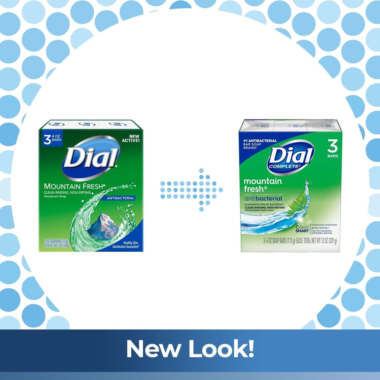 Dial Mountain Fresh Antibacterial Deodorant Bar Soap 3, 4 oz Soap Bars (Packs of 6) Beauty & Personal Care Dial