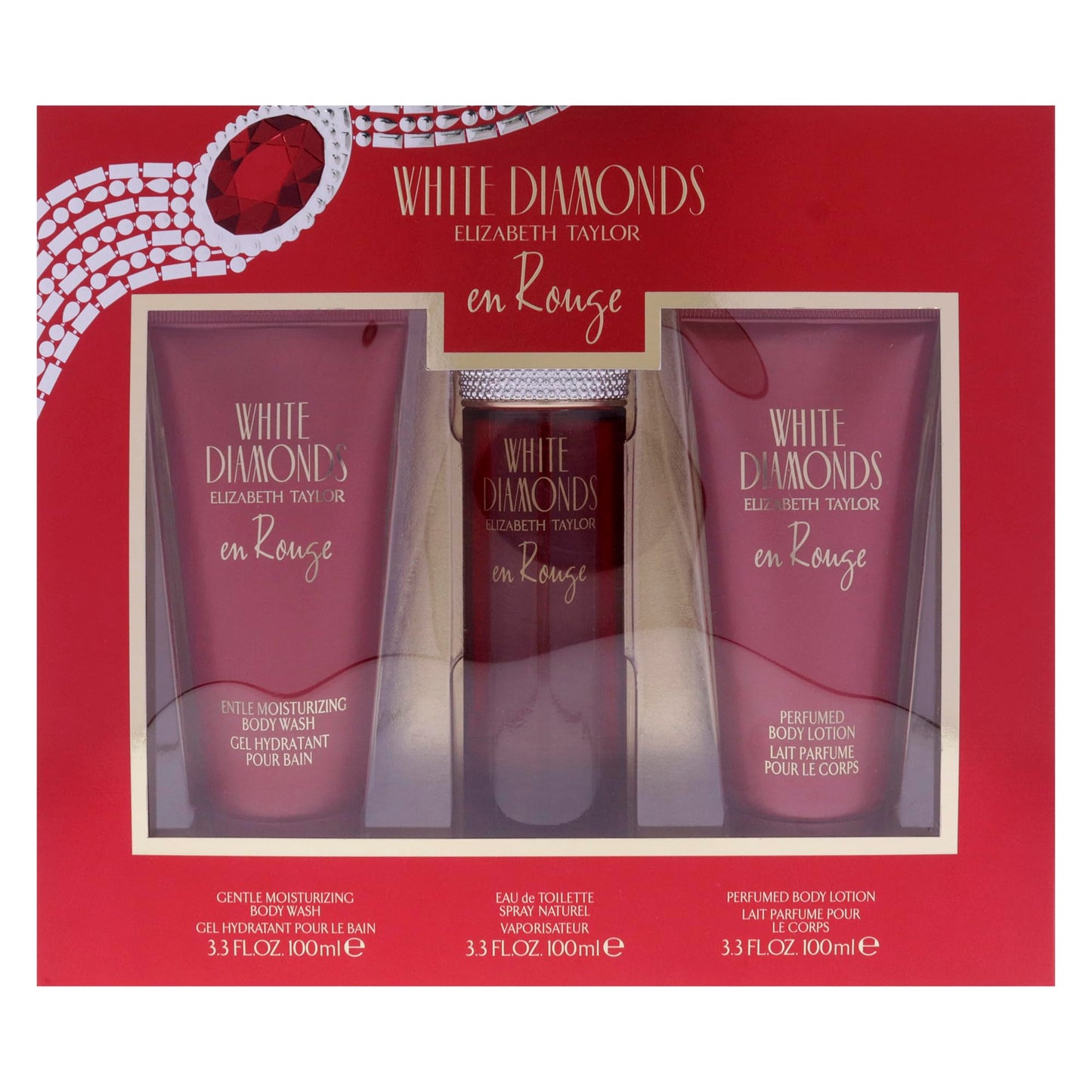 Elizabeth Taylor White Diamonds En Rouge, 3 Piece Gift Set women Beauty & Personal Care Elizabeth Taylor