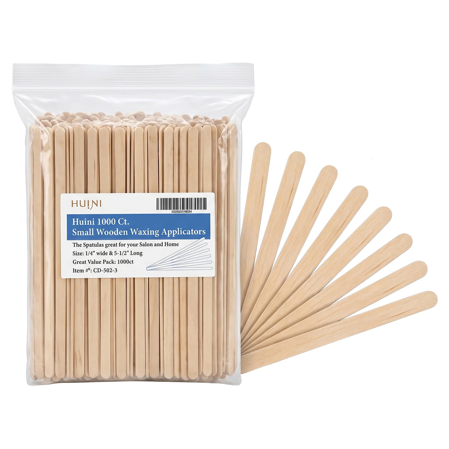 Huini 1000 Ct. Wooden Waxing Applicators Sticks for Face & Eyebrows Wax Spatula Hair Removal Beauty and Personal Care HUINI