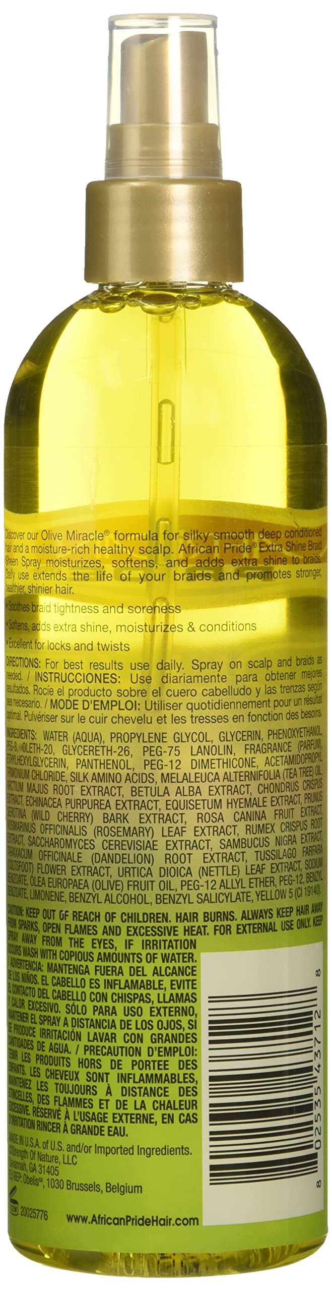 African Pride Braid Sheen Extra Spray, 12 Ounce Beauty & Personal Care African Pride
