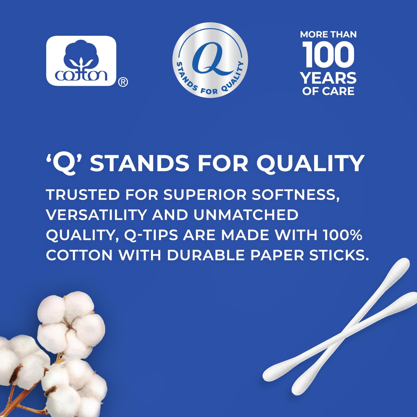 Q-tips Cotton Swabs For Hygiene and Beauty Care Original Cotton Swab Made With 100% Cotton 375 Count Beauty and Personal Care Q-tips