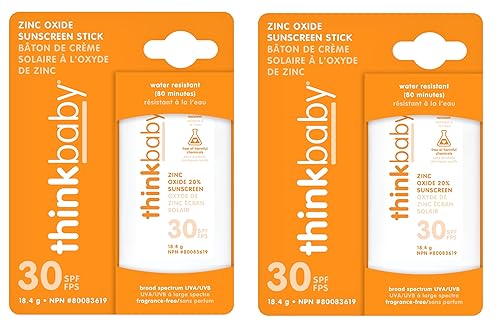 thinkbaby Sunscreen Stick, White/Orange, 0.64 Ounce (2 pack) Beauty & Personal Care THINK