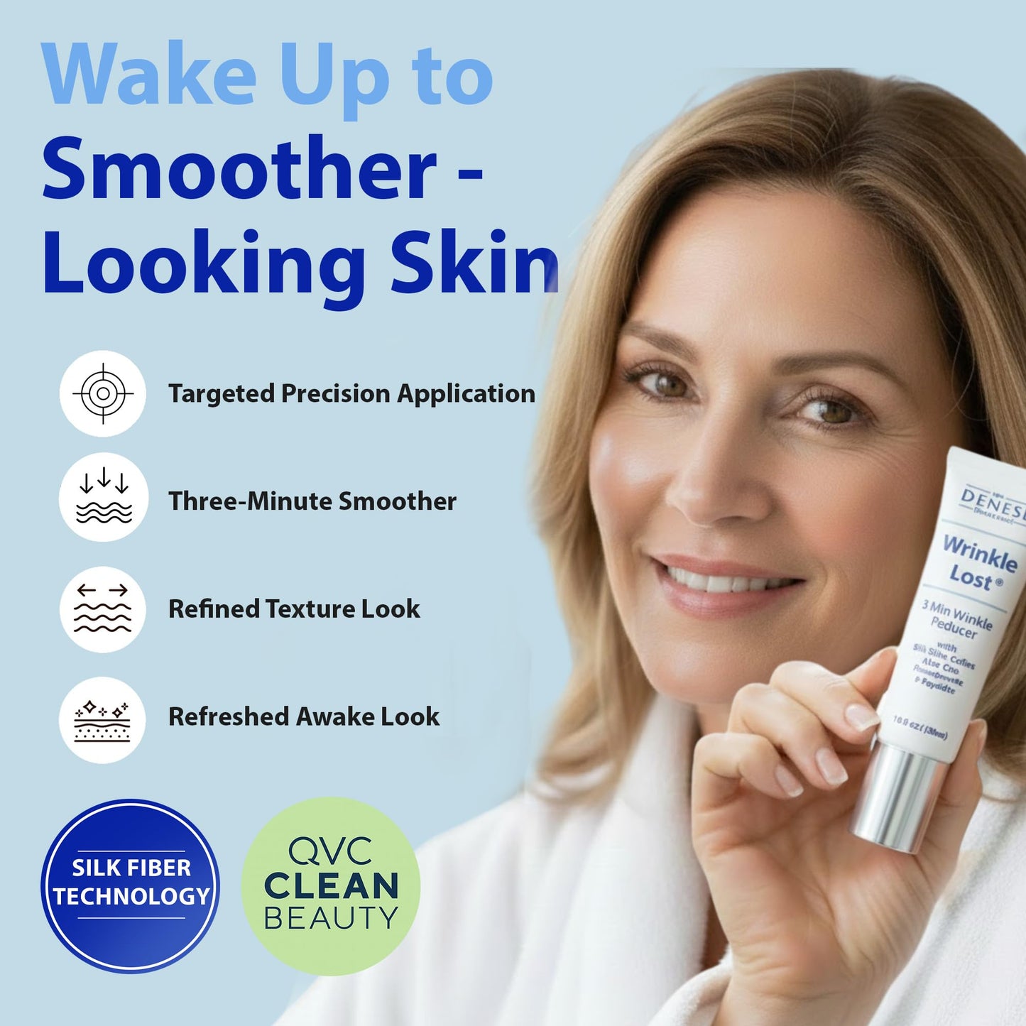 Dr. Denese Wrinkle Lost Line Reducer 1 oz - Hydrating Serum with Silk Protein Fiber Technology for a Smoother Appearance - Lightweight Daily Formula Beauty & Personal Care Dr. Denese