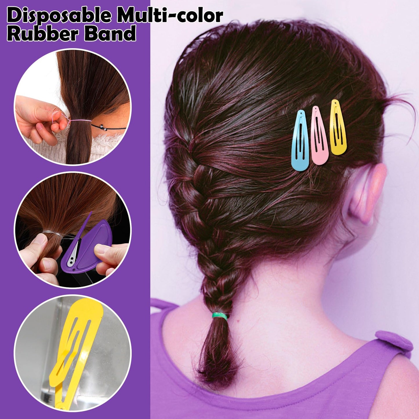 Auroray 32 Colors Small Hair Rubber Bands with 16 Styling Tools, 2000 Pcs Elastic Girl Baby Hair Ties, Mini Bands with Elastic Cutter, Hair Beauty and Personal Care auroray