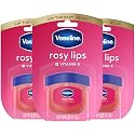 Vaseline Lip Therapy Rosy Lips 3-Pack - Moisturizing Lip Balm for Very Dry Lips in Mini Jars, 0.25 Oz. Beauty & Personal Care Vaseline
