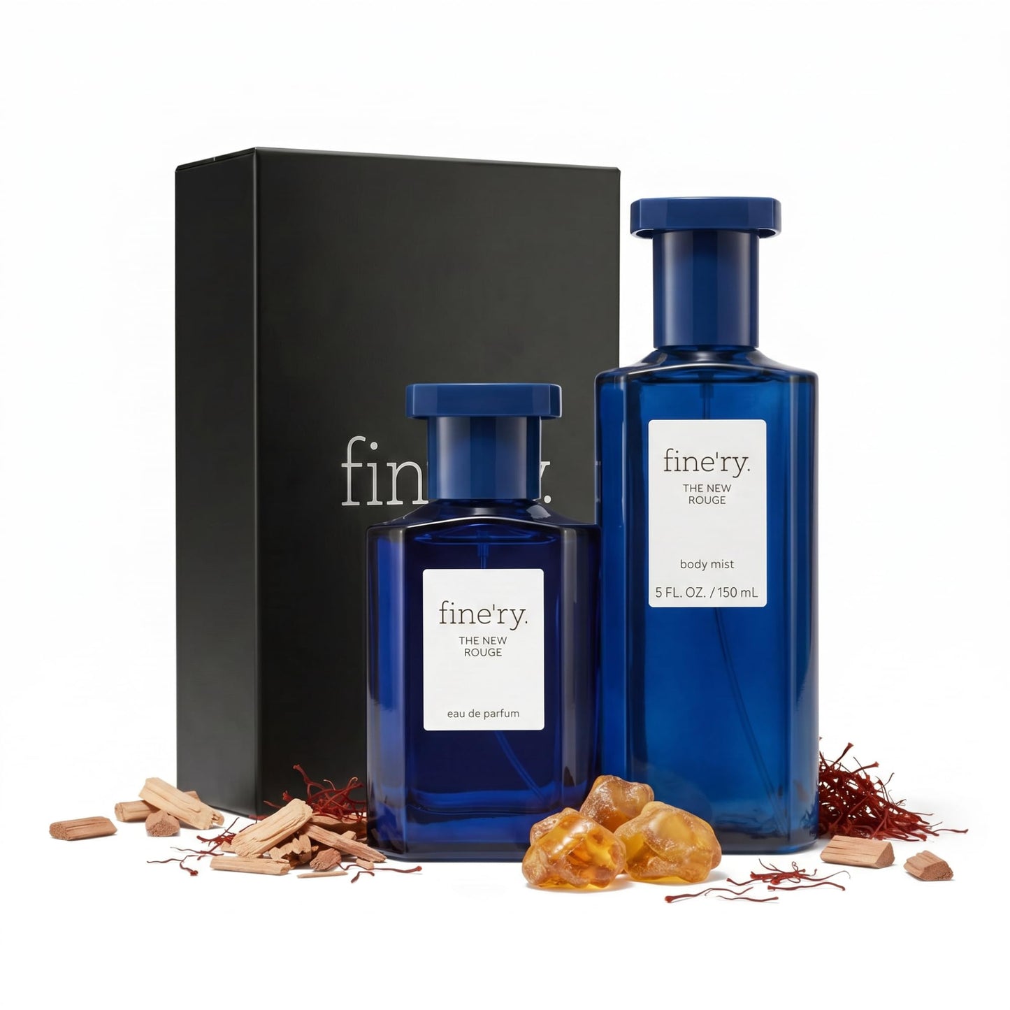 Fine'ry The New Rouge Eau De Parfum & Body Mist Gift Set | Warm & Spicy Notes Of Saffron, Amber & Sandalwood | Fine Mist Spray & Perfume For Women | Beauty & Personal Care Fine'ry