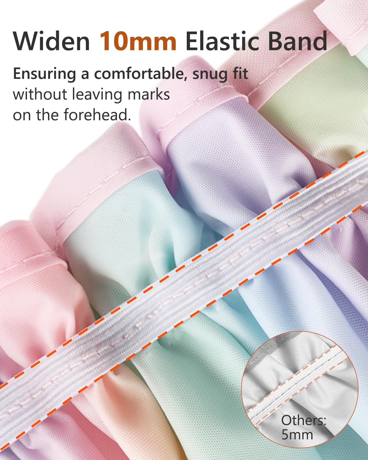 mikimini Sparkle Rainbow Shower Cap for Women Long Hair, Pack of 2,Double Layer Waterproof, X-Large, Reusable, Washable, No Smell, Fashion Bath Cap Beauty & Personal Care mikimini