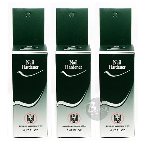 3 Bottles Quimica Alemana Nail Hardener Strengthener Polish Treatment 0.47 oz Beauty & Personal Care Química Alemana
