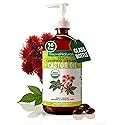 RejuveNaturals Castor Oil (16oz Glass Bottle) USDA Certified Organic, 100% Pure, Cold Pressed, Hexane Free. Boost Hair Growth for Thicker, Fuller Beauty & Personal Care RejuveNaturals