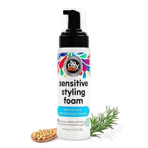 SoCozy Kids Sensitive Styling Foam - Sensitive Foam For Kids w/Straight or Curly Hair - Gentle Natural Hold Styler, Rosemary (6 fl oz) Beauty & Personal Care SO COZY