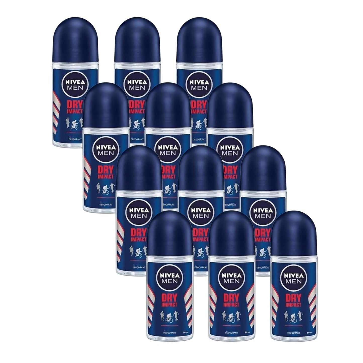 Nivea Men's Dry Impact Roll-On Deodorant - 1.69 fl oz - Pack of 12 Beauty and Personal Care NIVEA