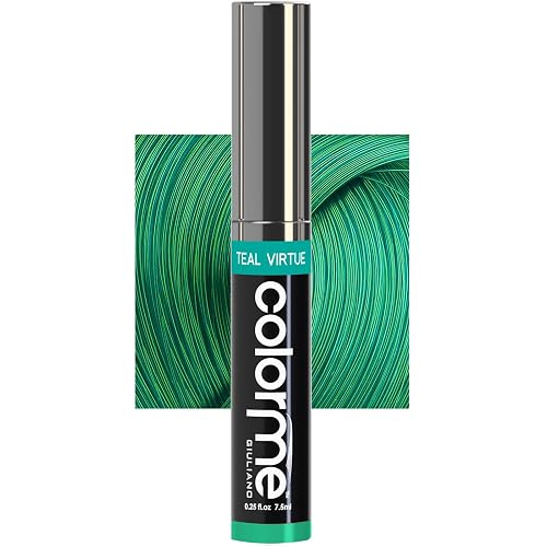 Colorme Root Touch Up Temporary Hair Mascara to color and Blend Semi Permanent Dye regrowth. Washes Out (TEAL) Beauty & Personal Care Color Me