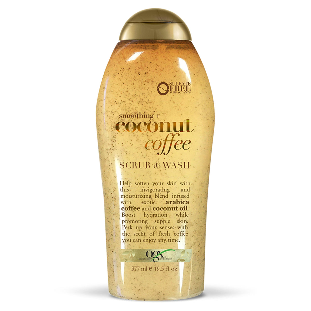 OGX Smoothing + Coconut Coffee Exfoliating Body Scrub with Arabica Coffee & Coconut Oil, Moisturizing Body Wash for Dry Skin Beauty & Personal Care OGX