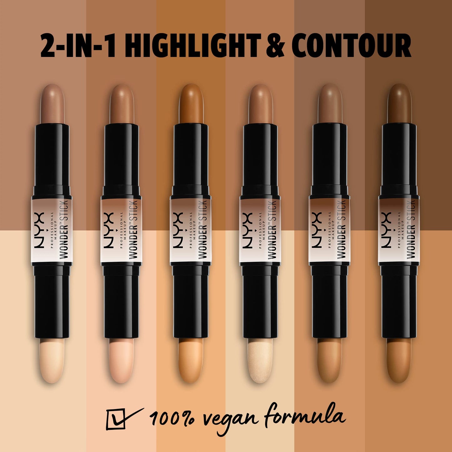 NYX PROFESSIONAL MAKEUP Wonder Stick, Highlight & Contour - Deep Beauty & Personal Care NYX PROFESSIONAL MAKEUP